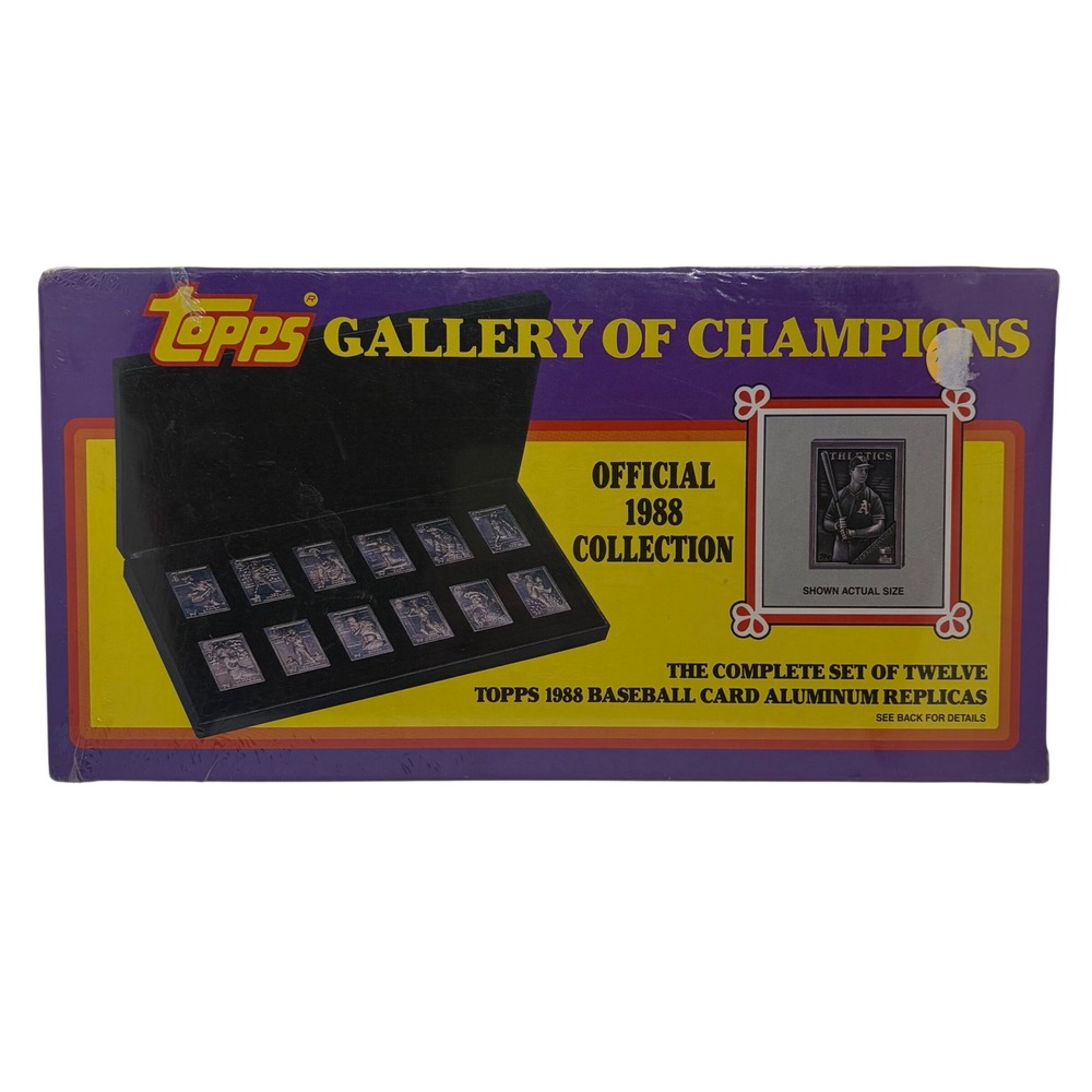 Topps Gallery of Champions 1988 Baseball Card Aluminum Replicas Set Sealed